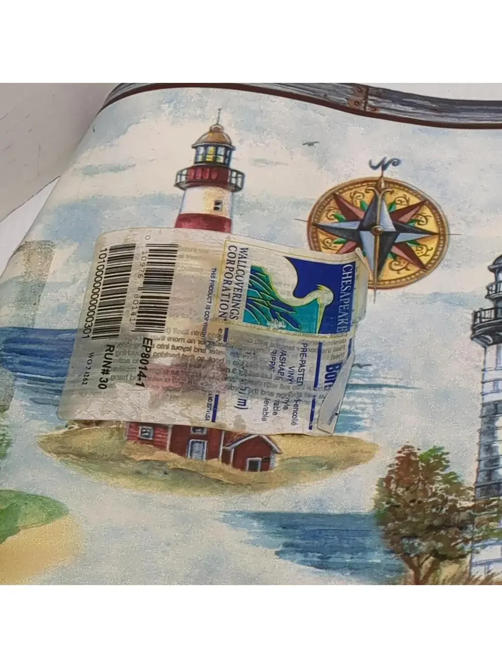 Lighthouse Wallpaper Border Chesapeake 9 inches x 5 yards Prepasted Rustic Edge